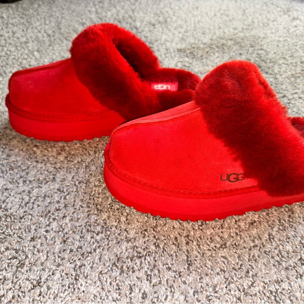 UGG Kids Vibrant Red Slippers